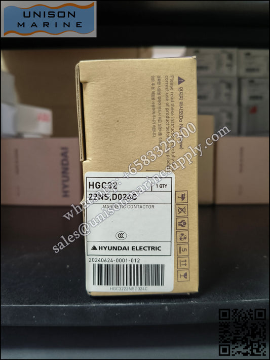 Hyundai Marine Magnetic Contactors: HGC32 22NS D024