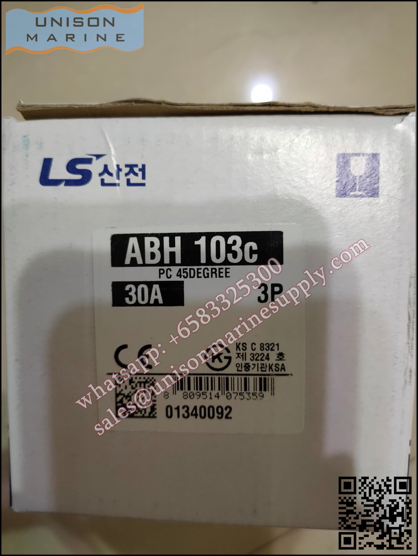 LS Metasol marine circuit breaker- ABH103C 3P 30A Fixed / Plug-in Type