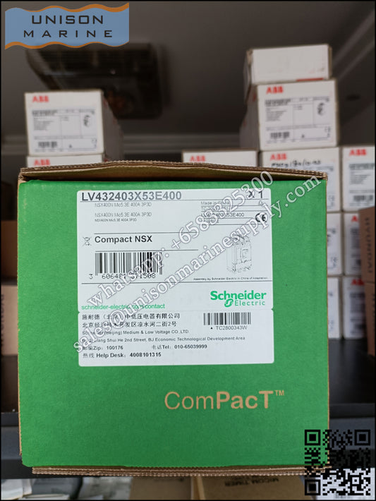 Schneider Electric circuit breaker - NSX400N Mic5.3E 400A 3P3D LV432403X53E400