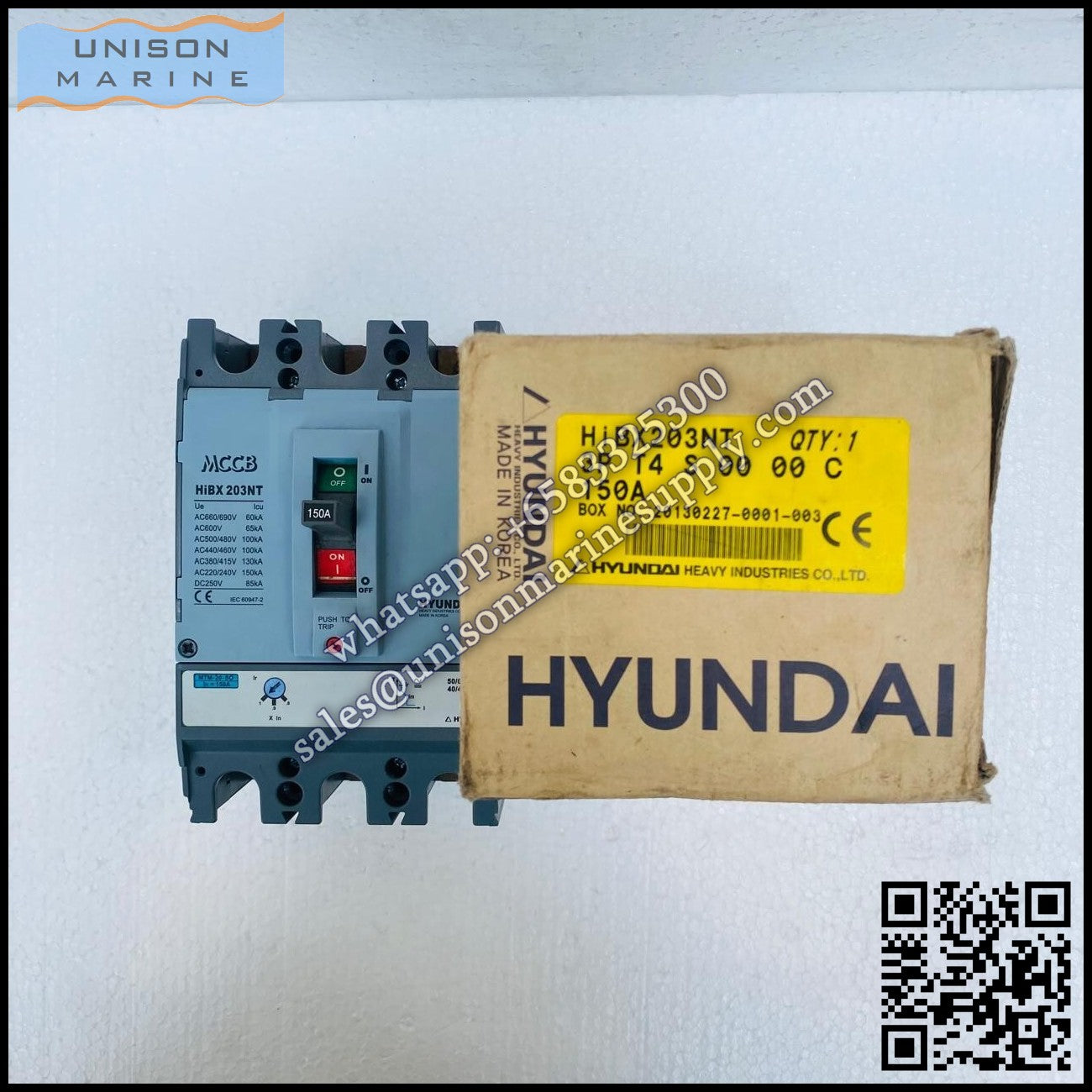 Hyundai Marine Circuit Breaker (MCCB) - HiBX203NT 3P Fixed / Plug-in Type