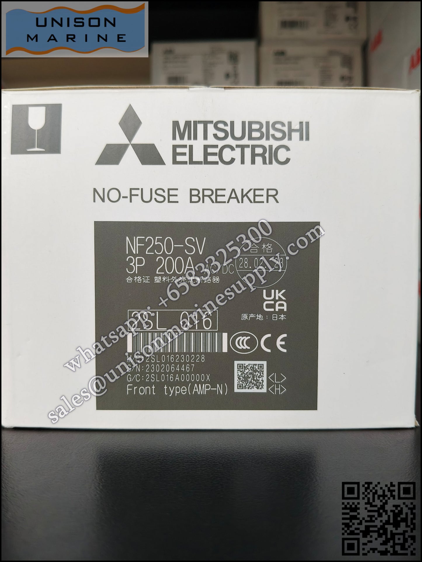 MITSUBISHI Low-voltage Circuit Breakers: NF250-SV 3P 200A