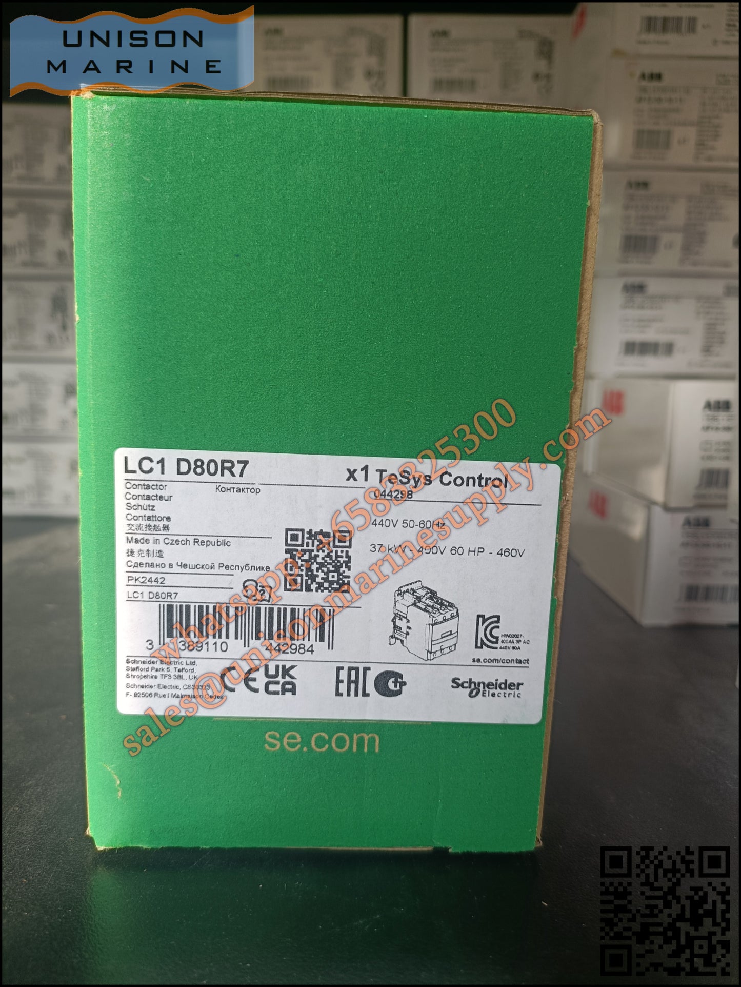 Schneider TeSys Deca Contactors : LC1D80R7