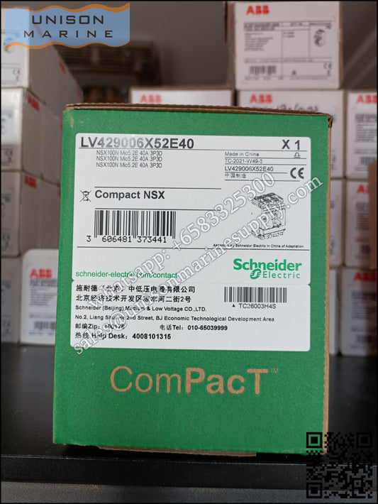 Schneider Electric circuit breaker NSX100N Mic5.2E 3P3D, LV429006X52E40