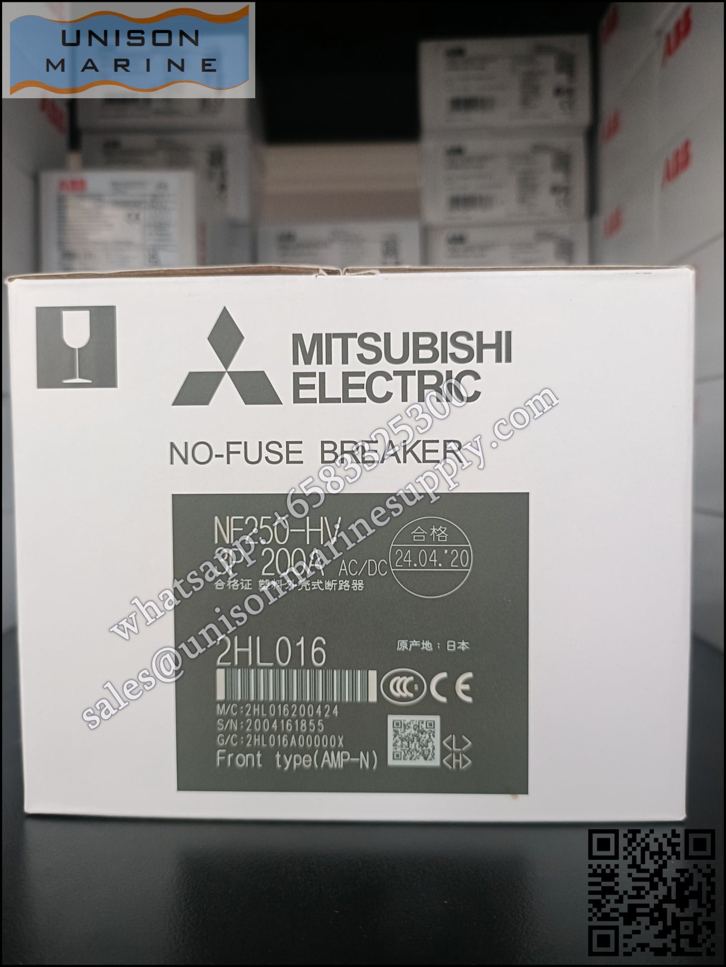 MITSUBISHI Low-voltage Circuit Breakers: NF250-HV 3P 200A