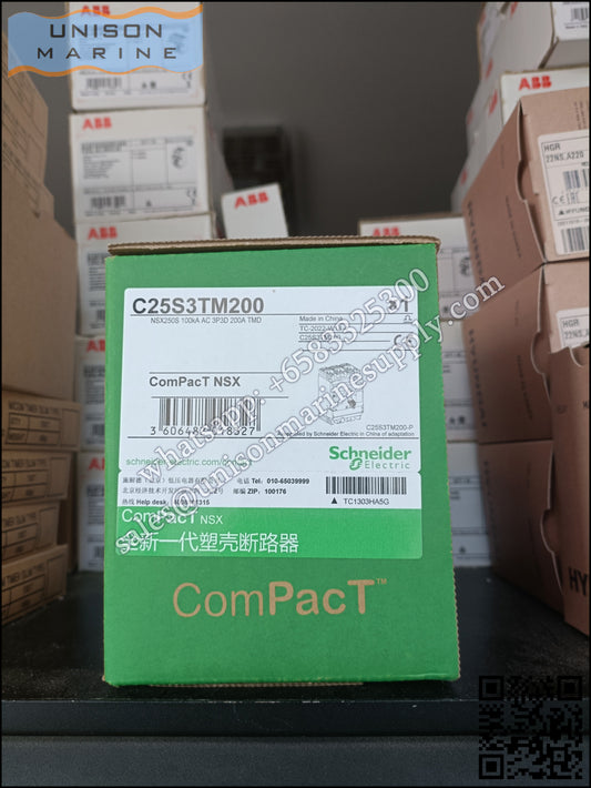 Schneider Electric circuit breaker - NSX250S 100kA AC 3P3D 200A TMD；C25S3TM200