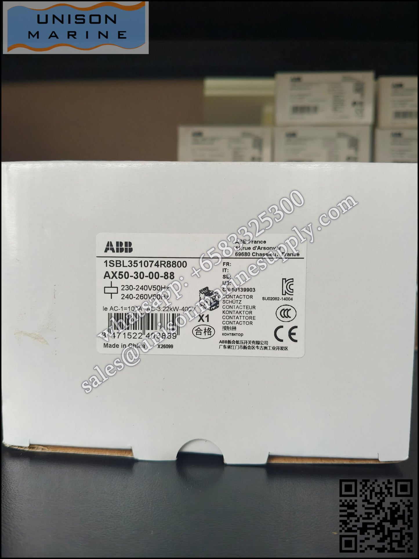 ABB Magnetic Contactors AX Series : AX50-30-00-88,1SBL351074R8800