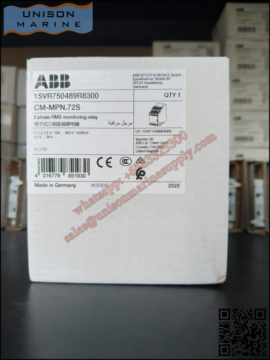 ABB multifunctional three-phase monitoring relays CM-MPN.72S 2c/o, 0,0.1-30s