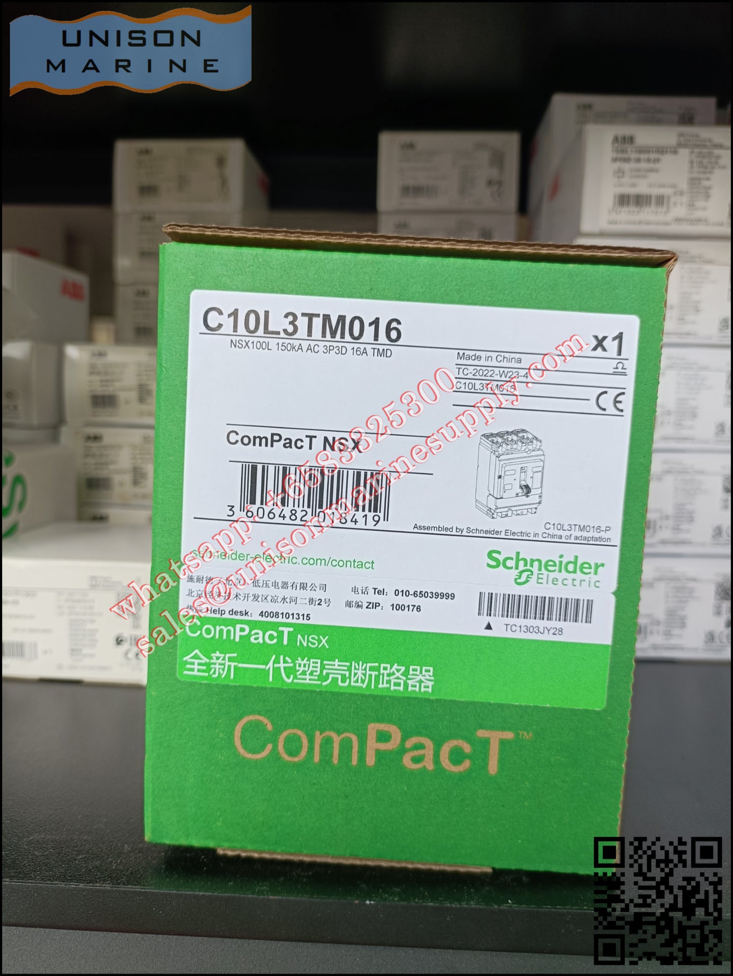 Schneider Electric circuit breaker  NSX100L 150kA AC 3P3D 16A TMD, C10L3TM016