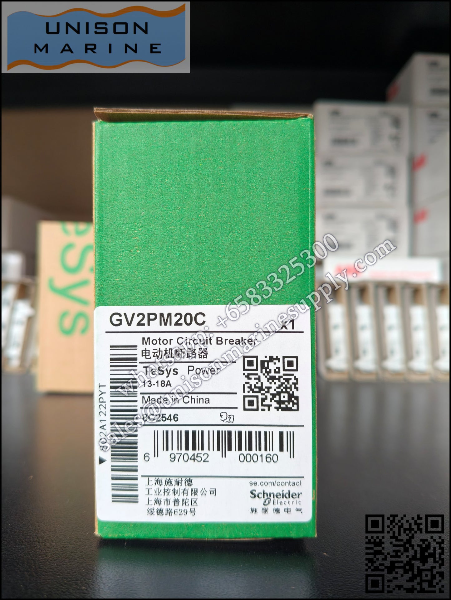 Schneider GV2 Motor circuit breaker: GV2PM20C, 3P 13-18 A