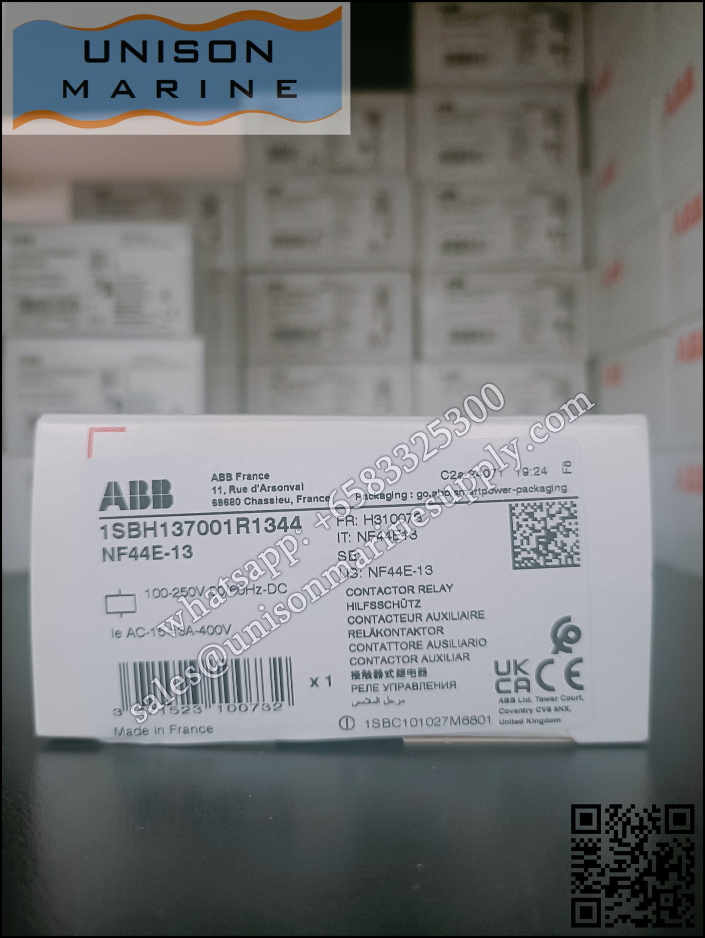 ABB Magnetic Contactors Relay : NF44E-13 100-250V50/60HZ-DC, 1SBH137001R1344