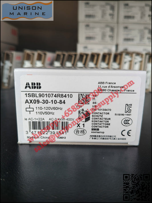 ABB Magnetic Contactors AX Series : AX18-30-10-84,110V50Hz/110-120V, 1SBL921074R8410