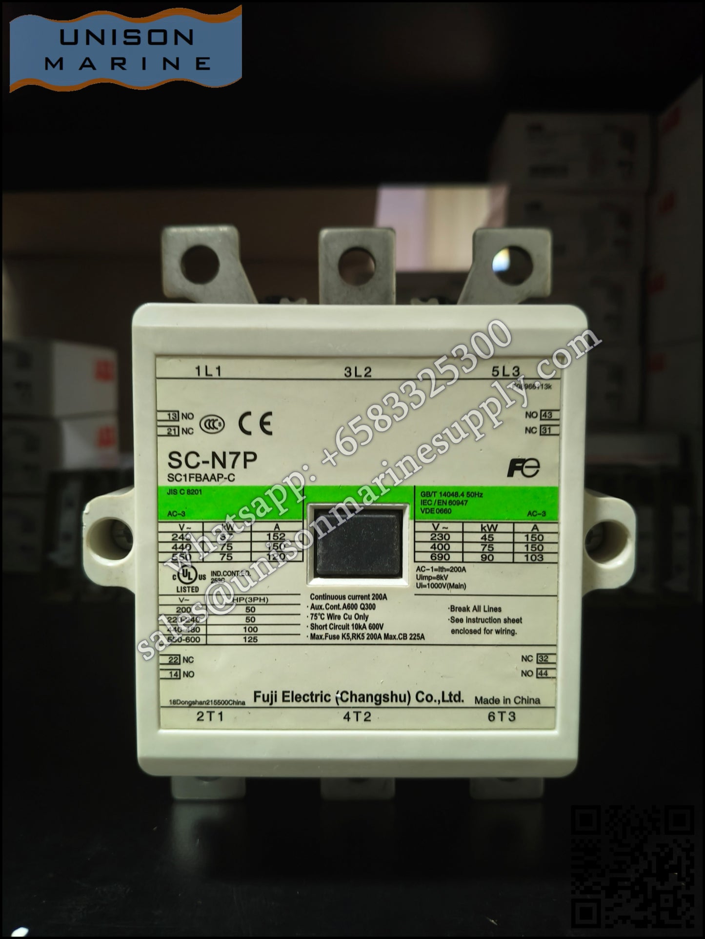 FUJI Magnetic Contactors: SC-N7P