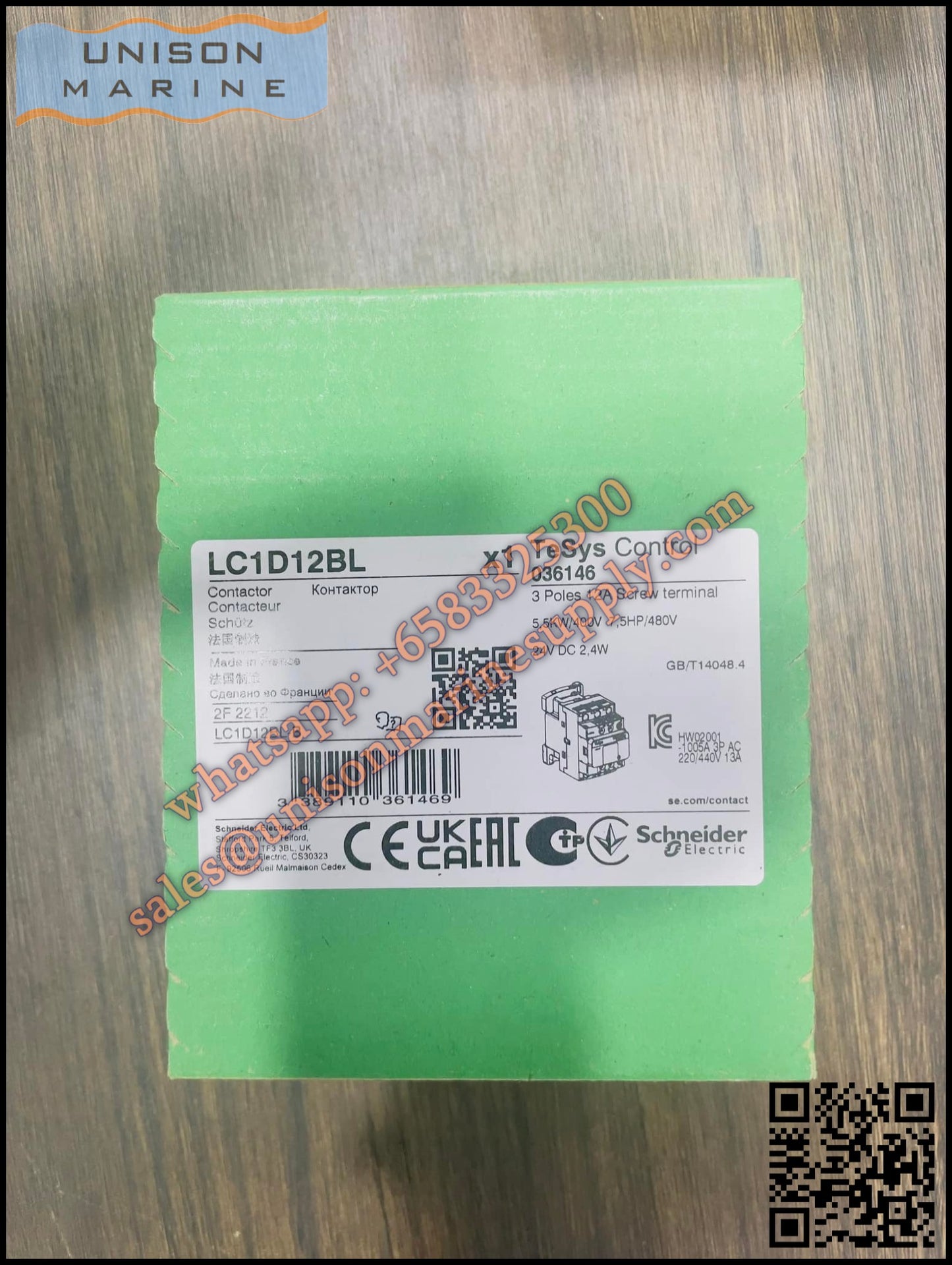 Schneider TeSys Deca Contactors : LC1D12BL