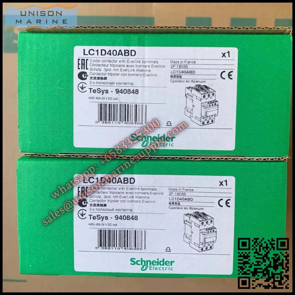 Schneider TeSys Deca Contactors : LC1D40ABD