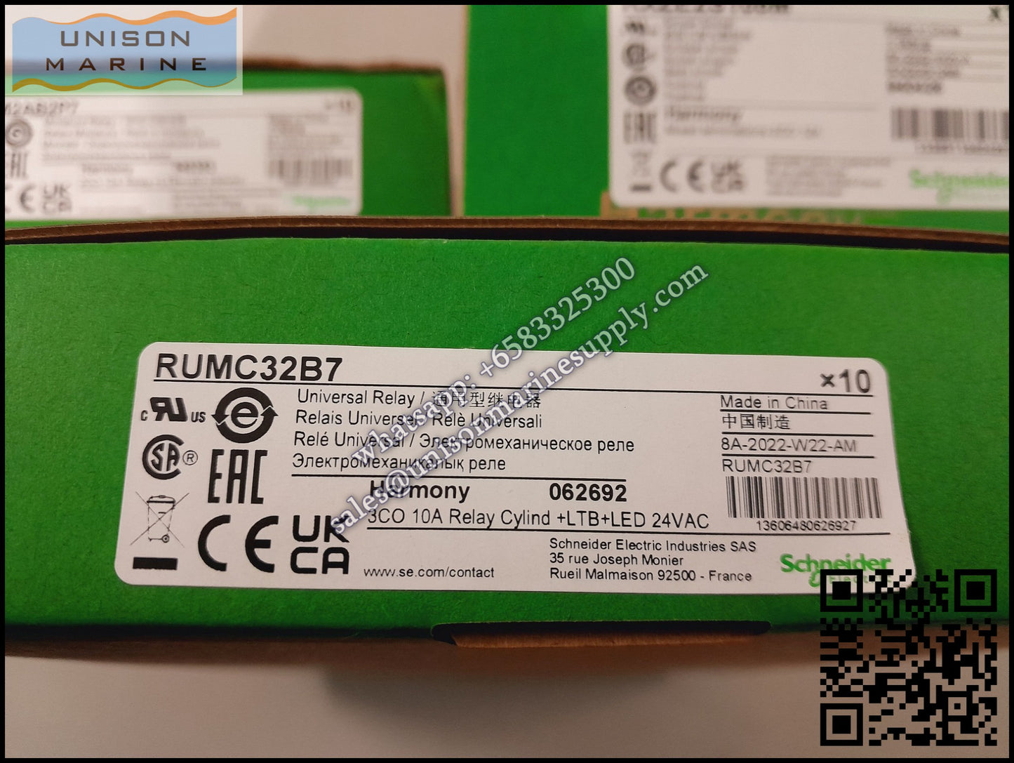 Schneider Harmony Electromechanical Relays: RUMC32B7, 10A 3C/O 24VAC