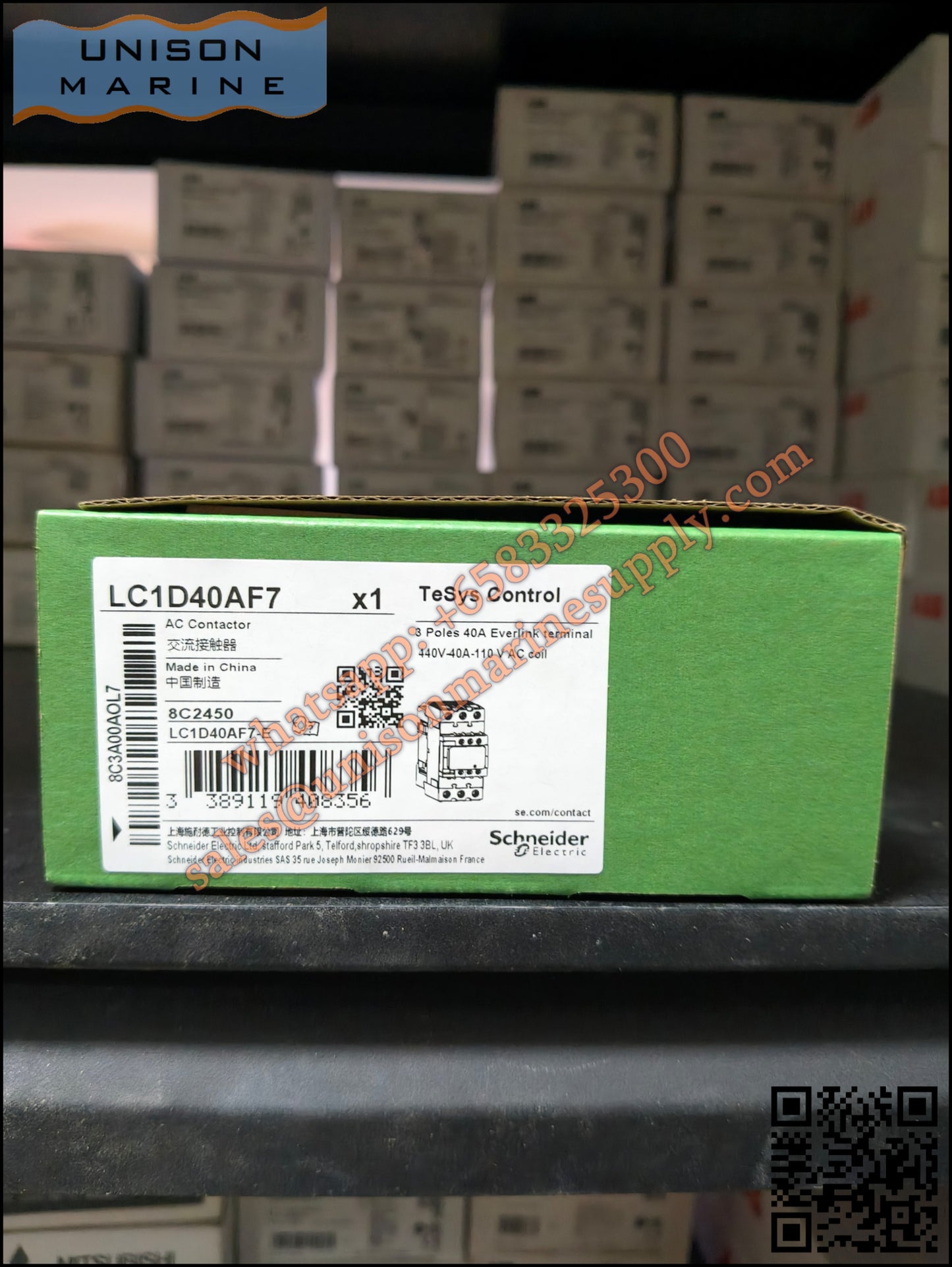 Schneider TeSys Deca Contactors : LC1D40AF7
