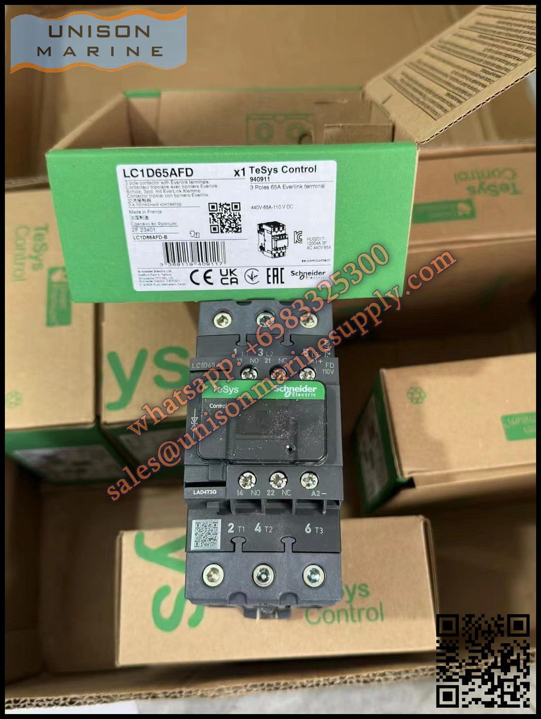 Schneider TeSys Deca Contactors : LC1D65AFD