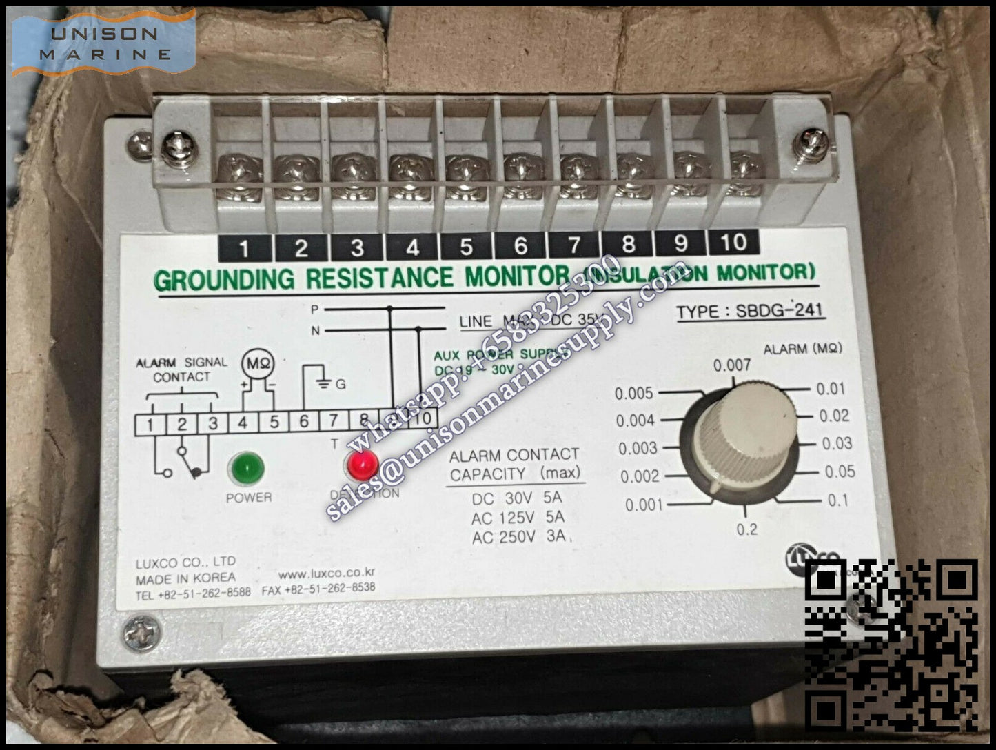 Westronics (LUXCO) Marine insulation resistance monitor : SBDG-241