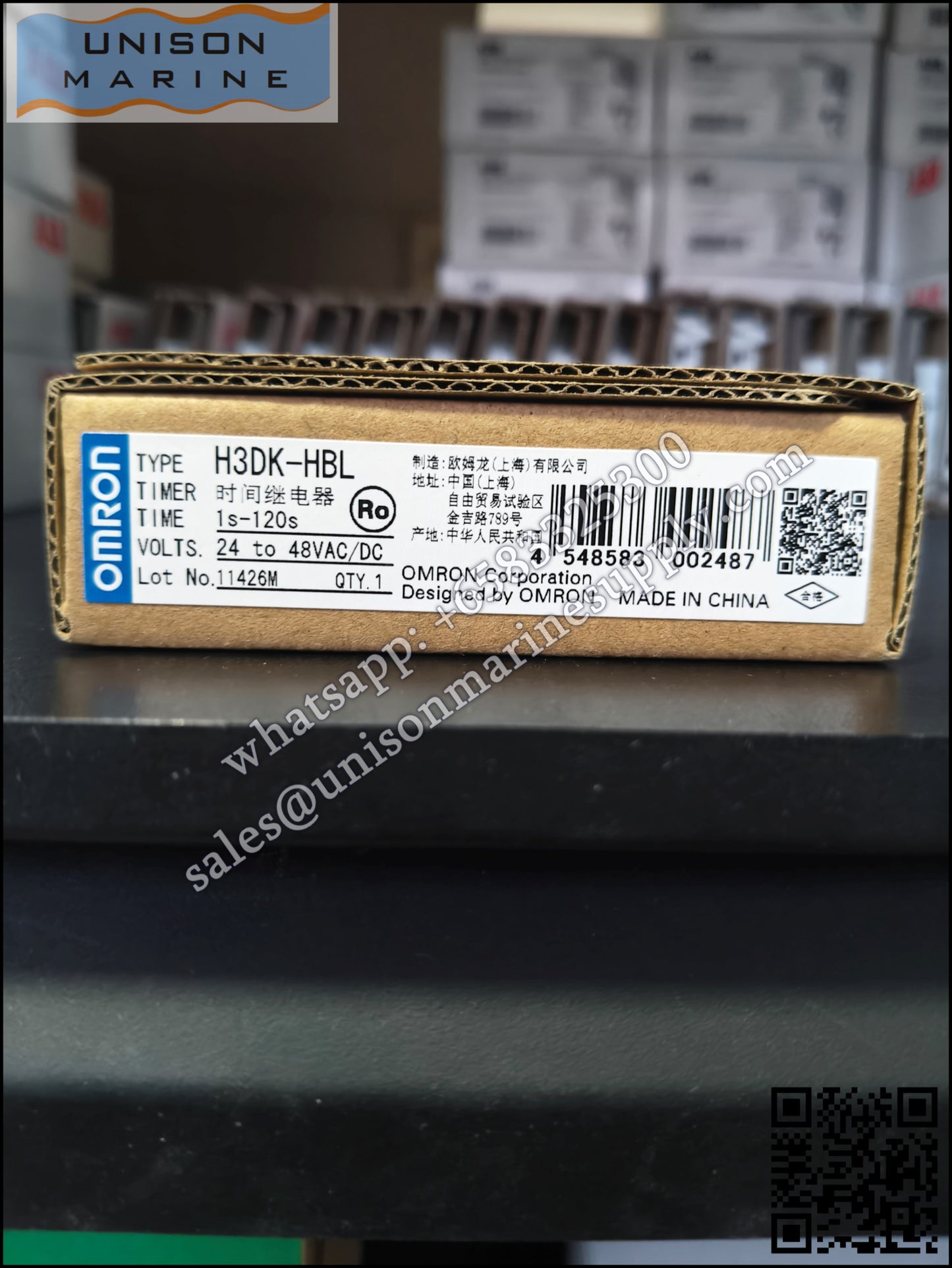 Omron DIN Rail Timer Relay: H3DK-HBL AC/DC24-48