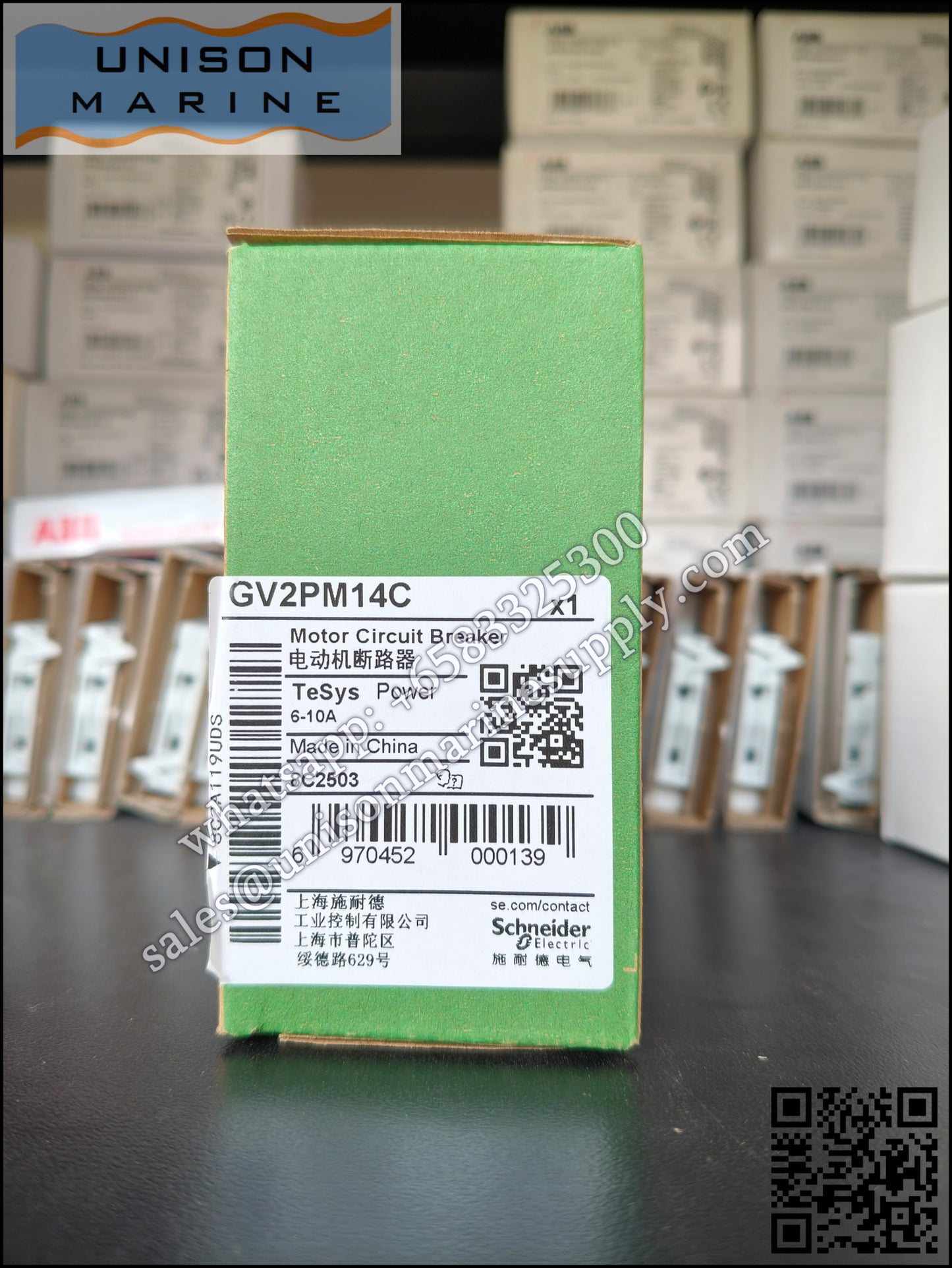 Schneider GV2 Motor circuit breaker: GV2PM14C, 3P 6-10 A