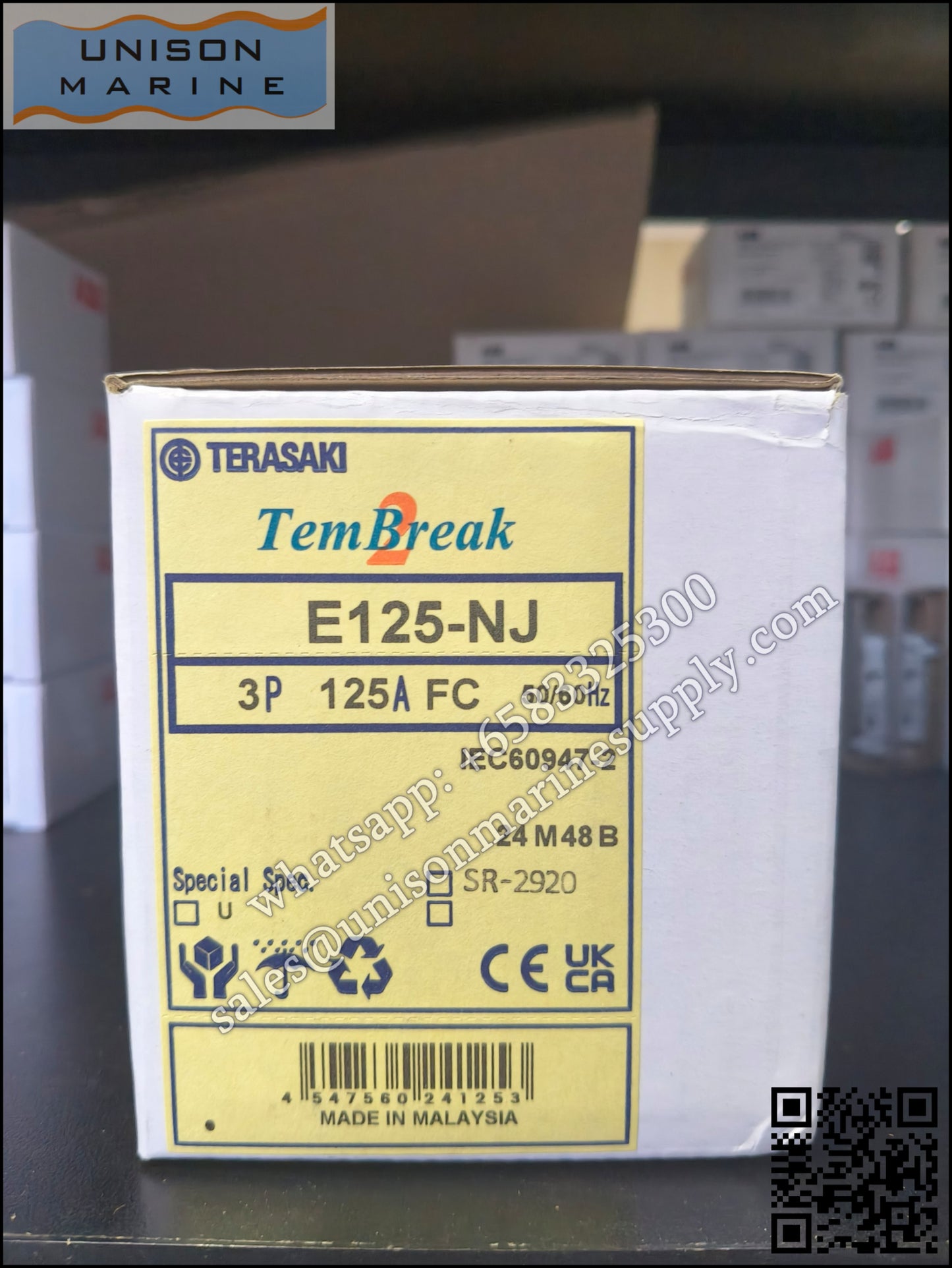 TERASAKI Molded Case Circuit Breaker: E125-NJ 3P 125A FC
