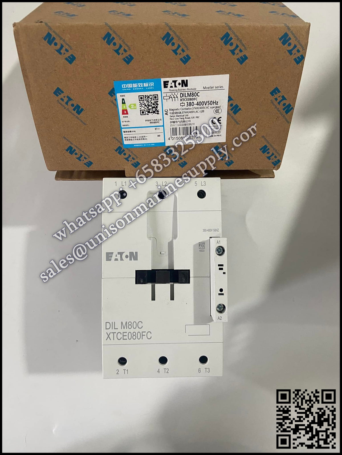Eaton DILM Contactor, DILM80C 380-400V 50Hz Coil 3-Pole