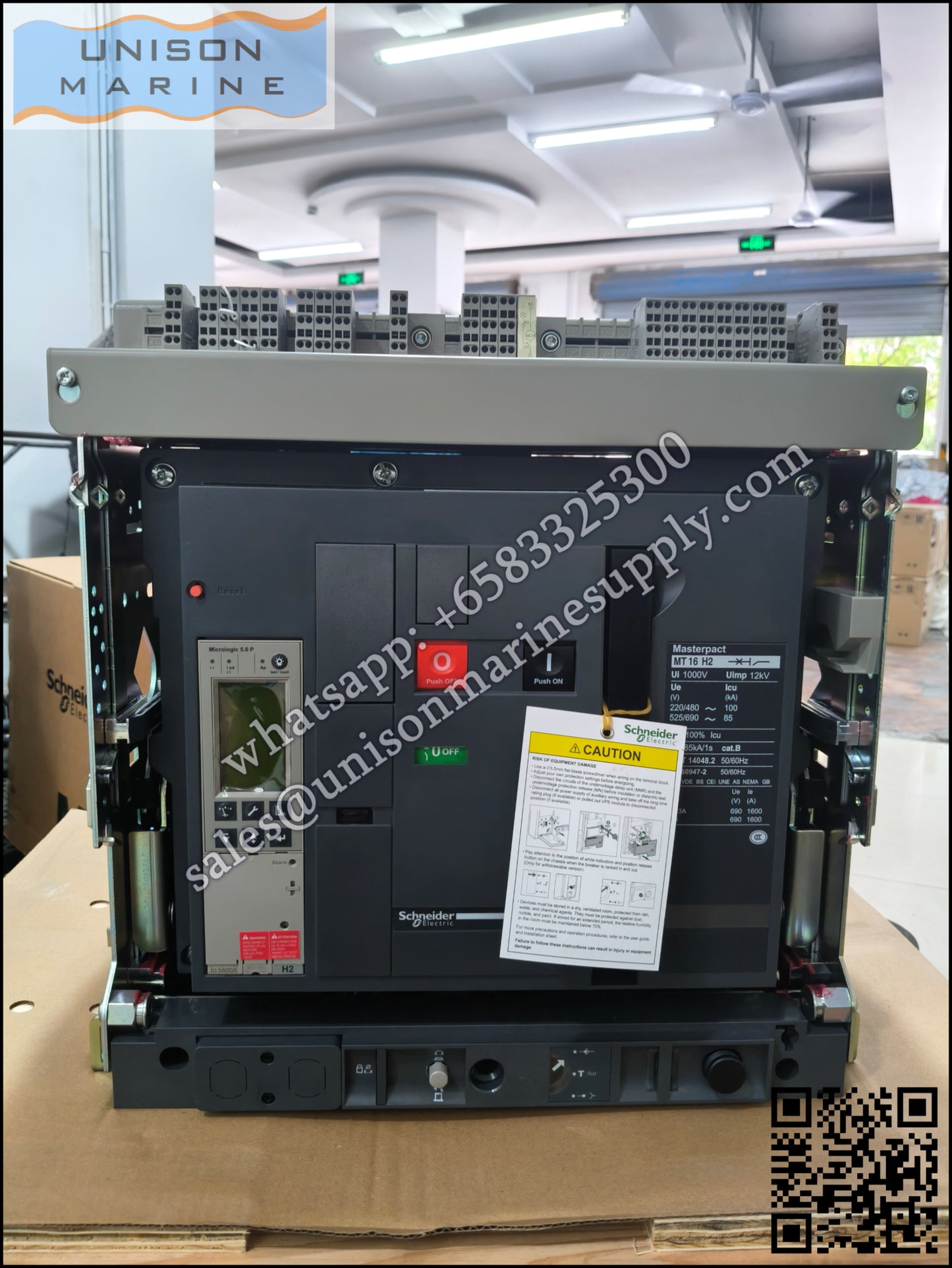 Schneider MasterPact circuit breakers: MT16H2,1600A 3P drawout