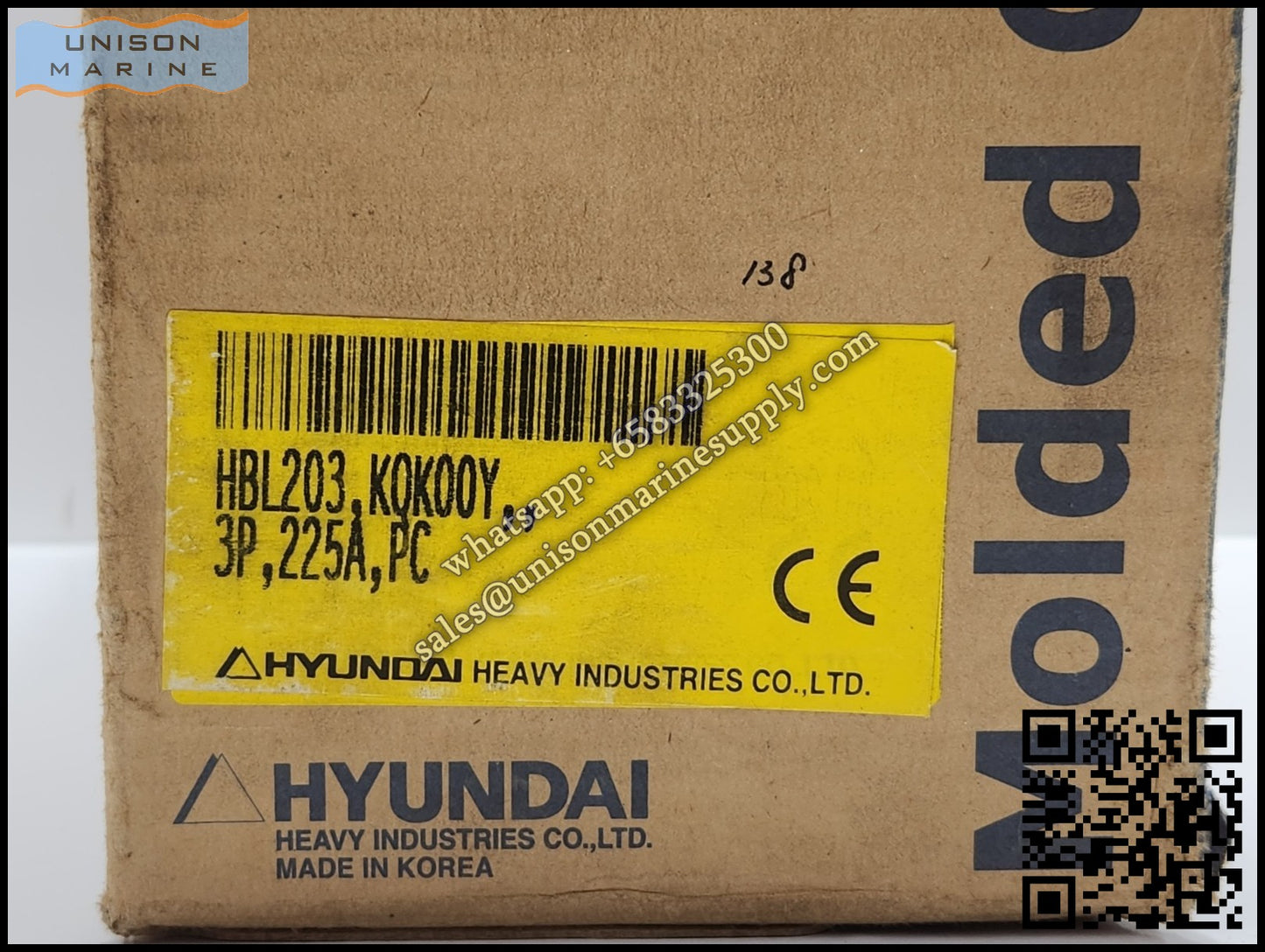 Hyundai Marine Circuit Breaker (MCCB) - HBL203 3P Fixed / Plug-in Type