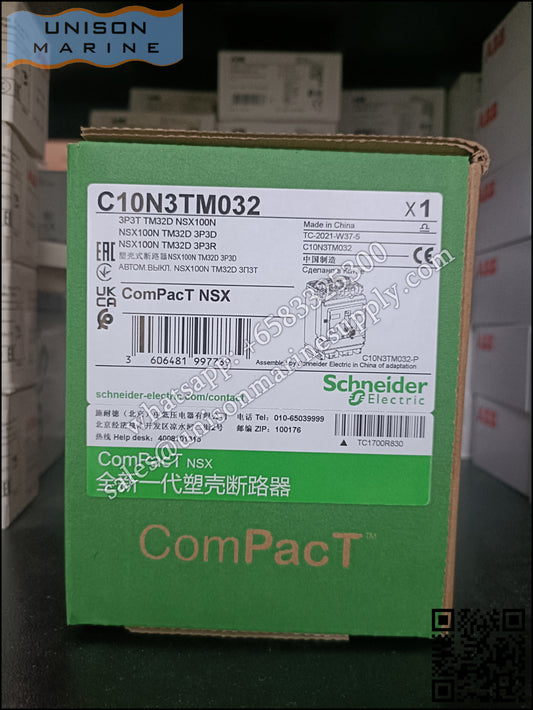Schneider Electric circuit breaker NSX100N 50kA AC 3P3D 32A TMD；C10N3TM032