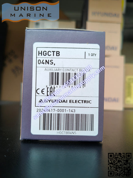 Hyundai Marine Magnetic Contactors Accessories - Auxiliary Contact Block HGCTB 04NS