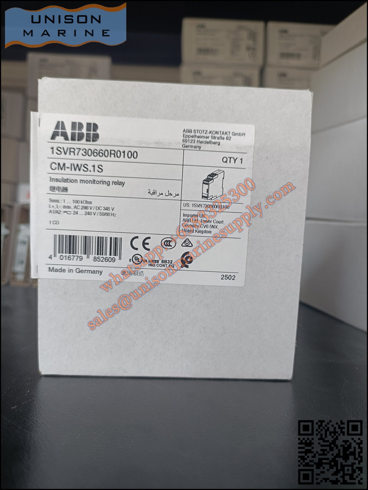 ABB insulation Monitoring Relay CM-IWS.1S 1SVR730660R0100