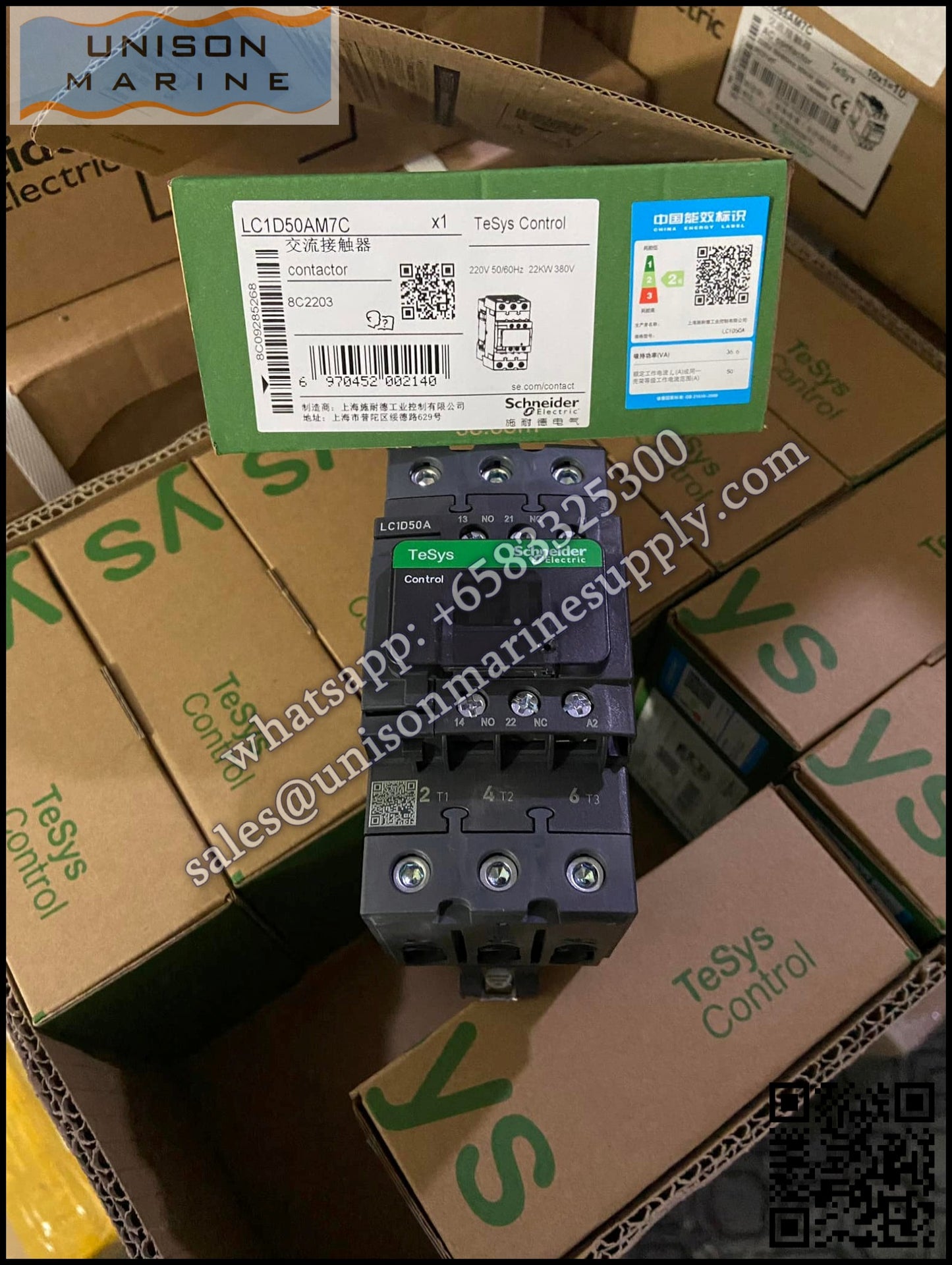 Schneider TeSys Deca Contactors : LC1D50AM7C