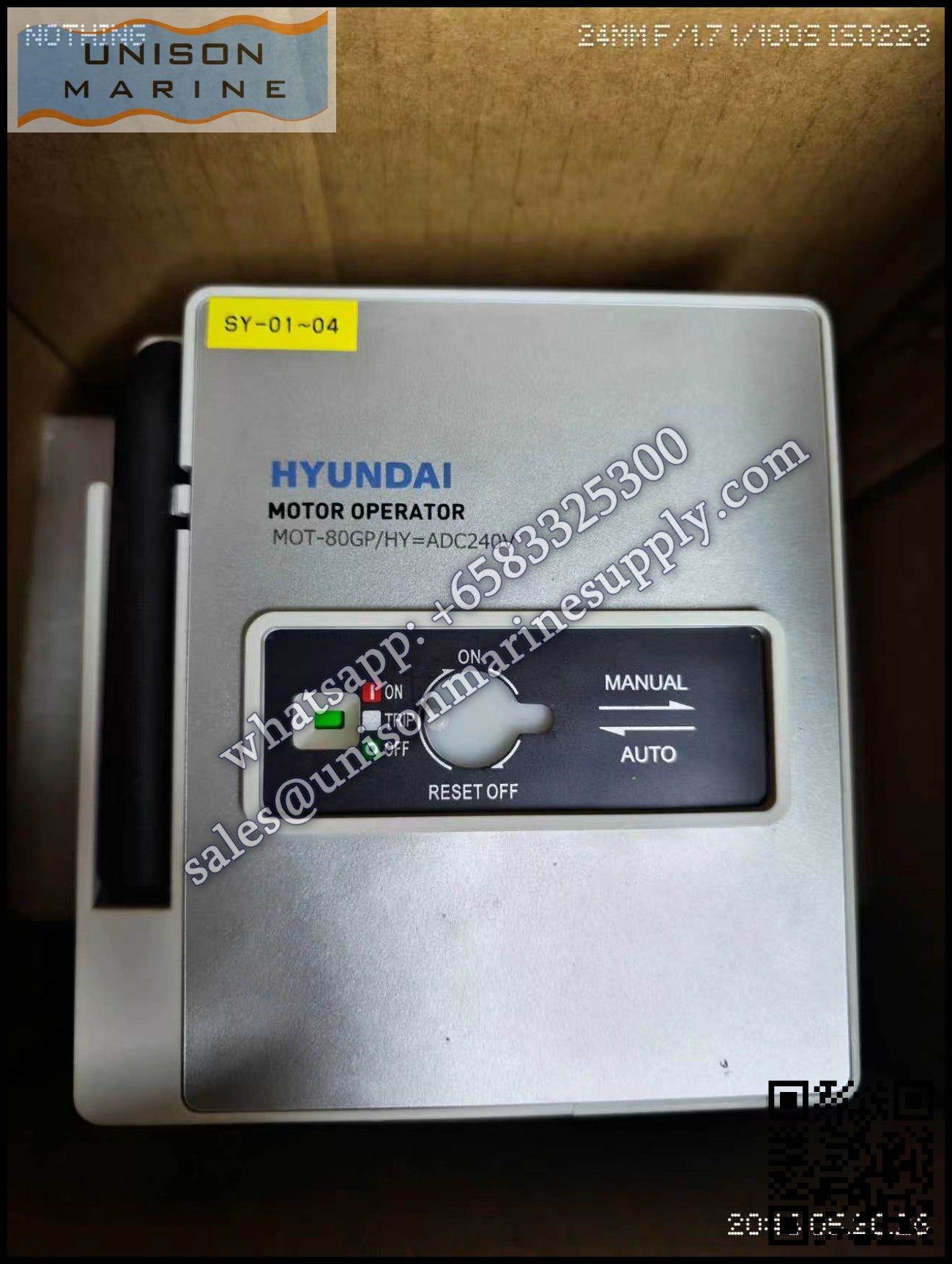 Hyundai MCCB Motor operator: MOT-80GP, DC24V; AC/DC 110V ; AC/DC 240V