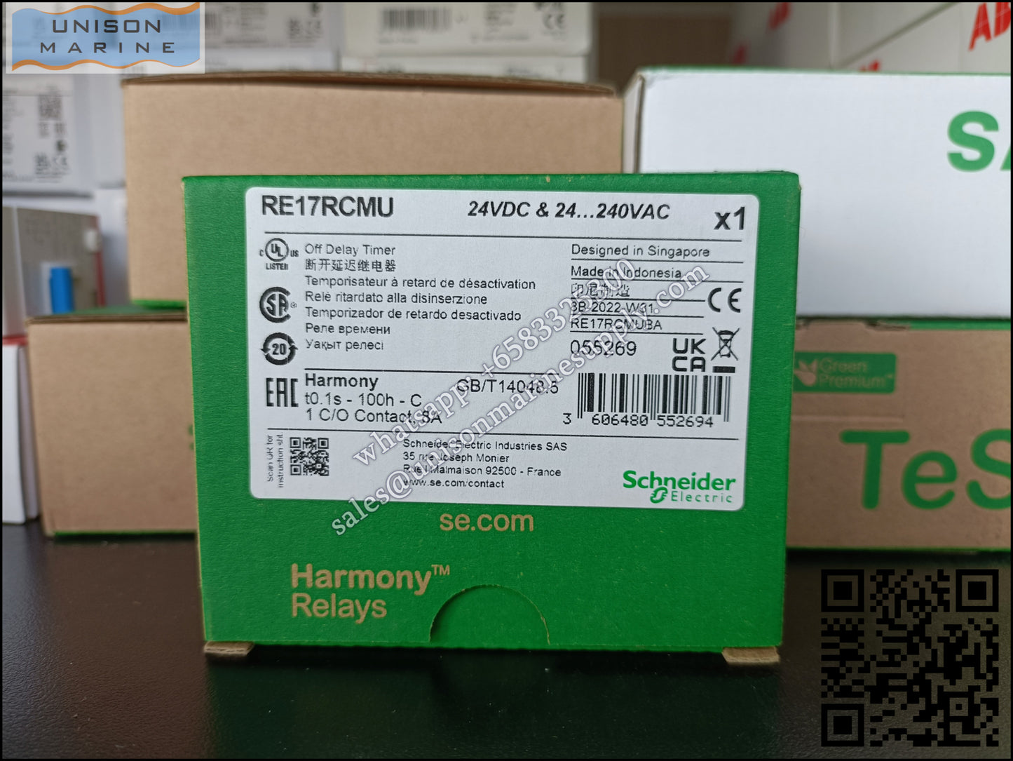 Schneider Harmony Timer Relays: RE17RCMU, Off-delay timing relay / 1 s..100 h - 24..240V