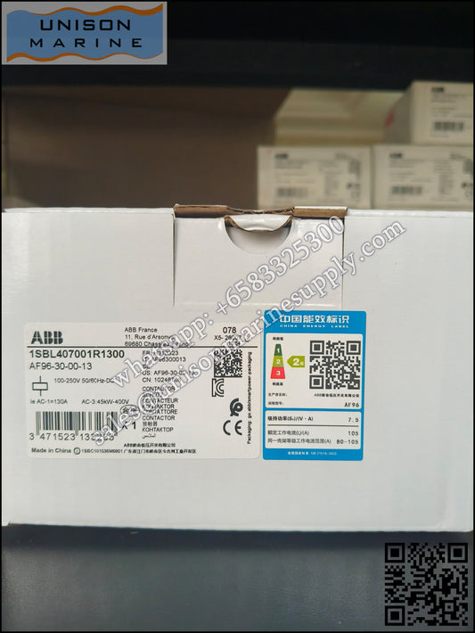 ABB Magnetic Contactors AF Series : AF96-30-00-13 100-250V50/60HZ-DC,1SBL407001R1300