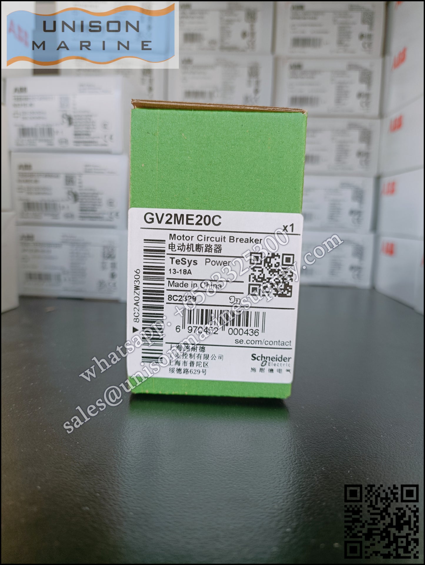 Schneider TeSys Deca Motor circuit breaker: GV2ME20C, 3P 13 to 18A