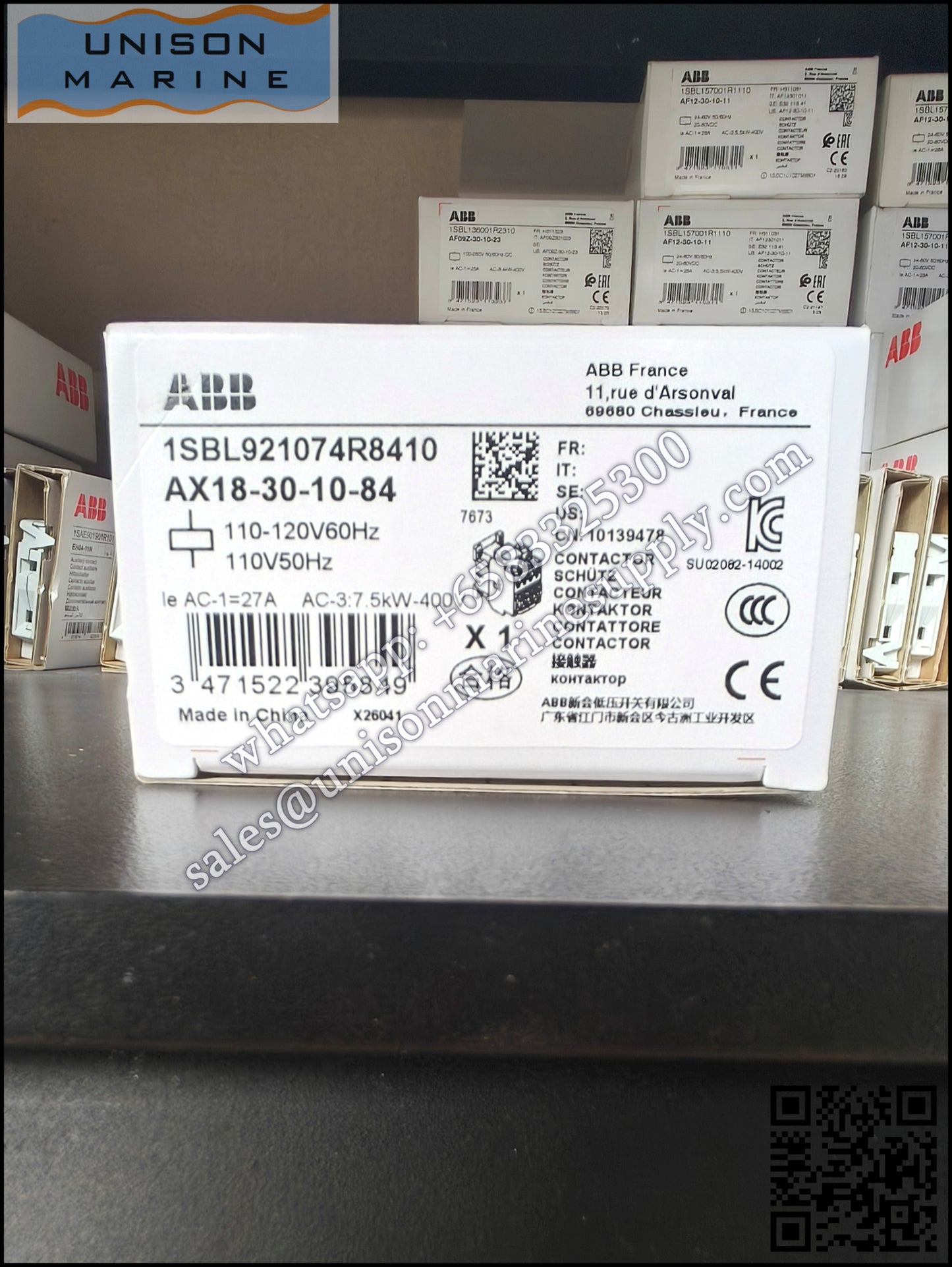 ABB Magnetic Contactors AX Series : AX09-30-10-84,1SBL901074R8410