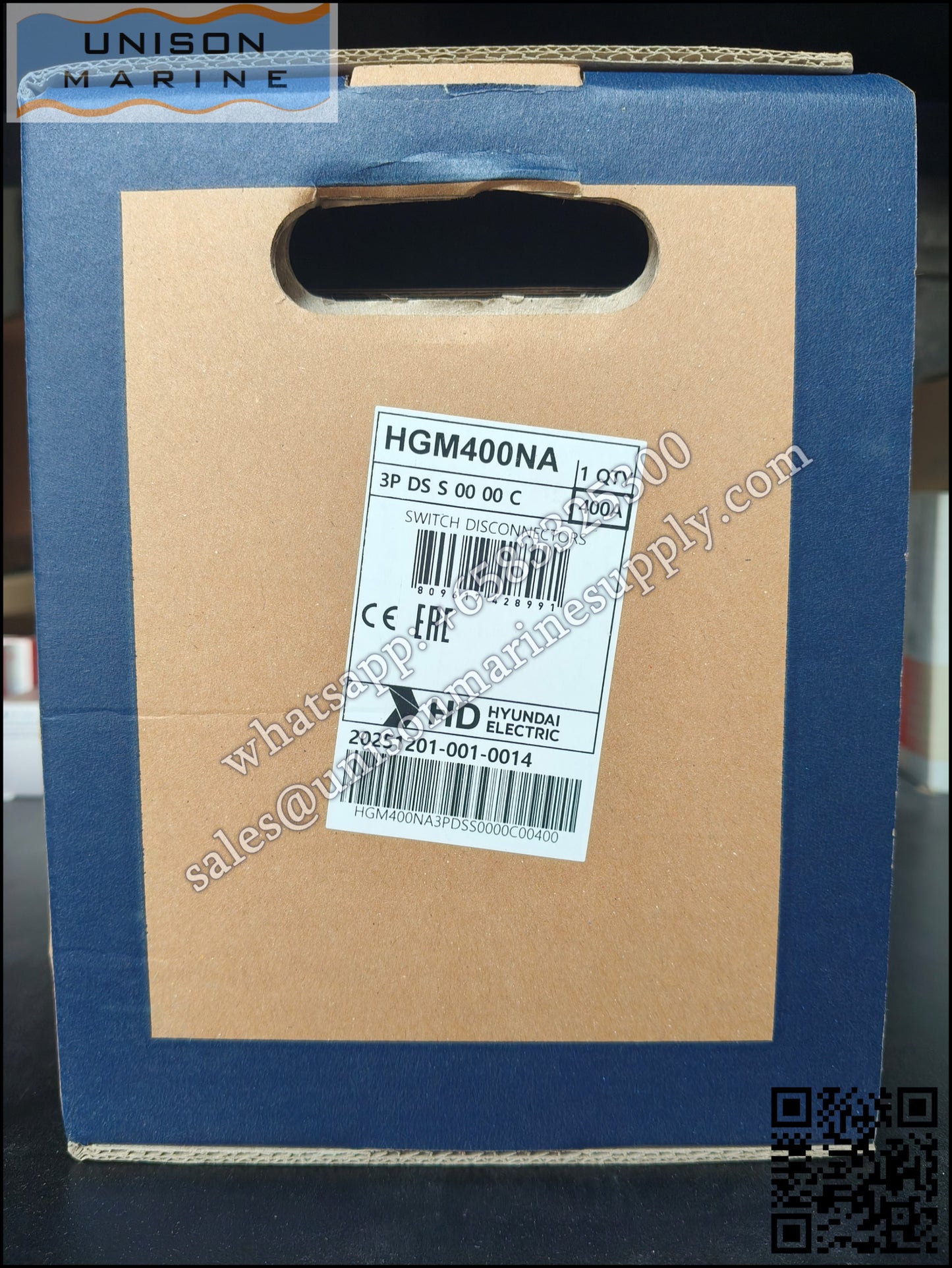 Hyundai Marine Circuit Breaker (MCCB) - HGM400NA 3P fixed type