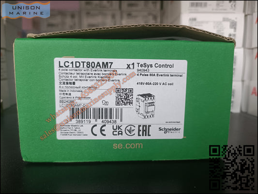 Schneider TeSys Deca Contactors: LC1DT80AM7