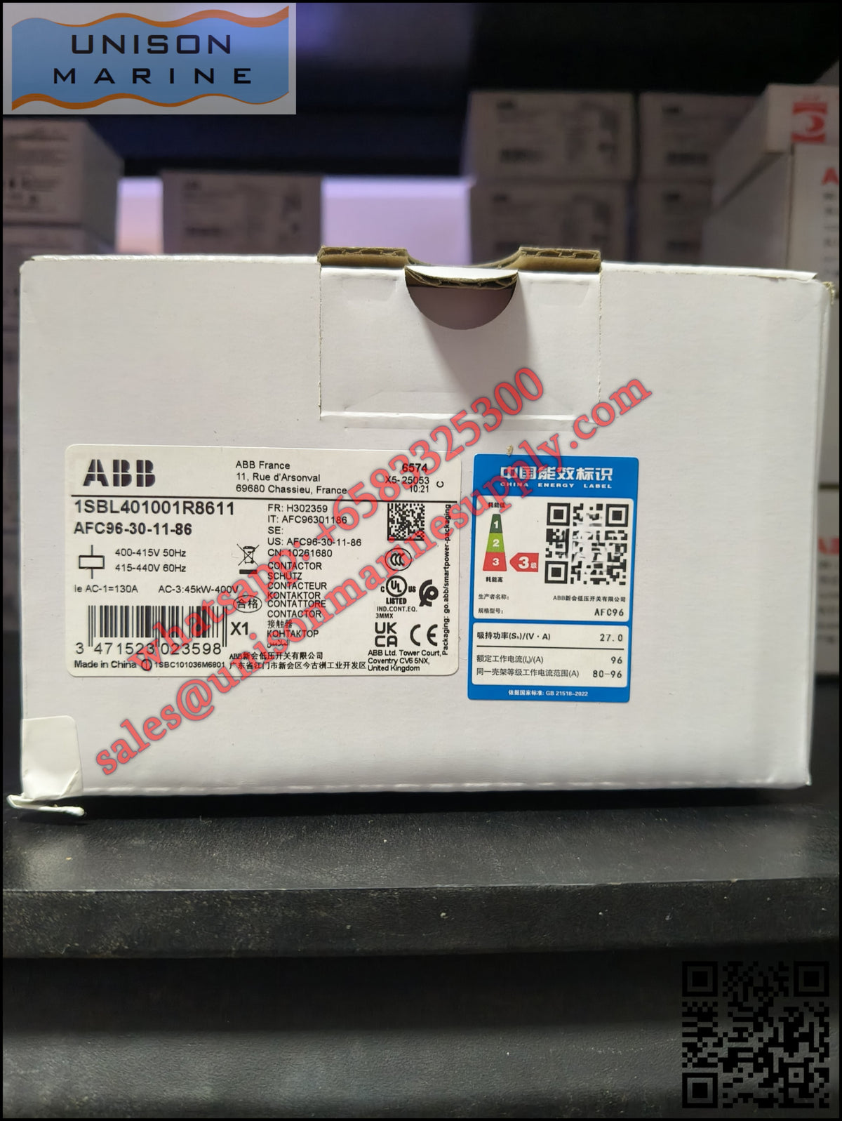 ABB Magnetic Contactors AF Series : AFC96-30-11-86*400-415V50Hz/415-440V60Hz,1SBL401001R8611
