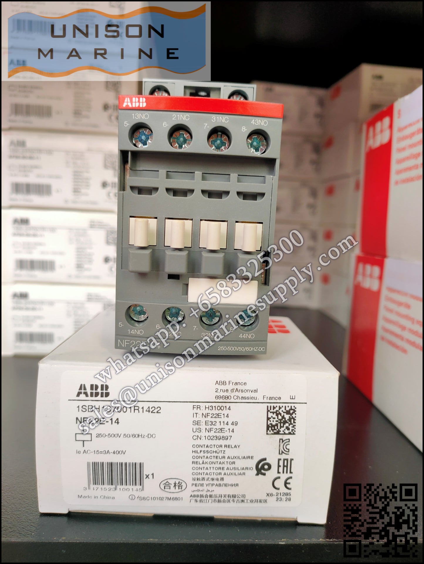 ABB Magnetic Contactors Relay :  NF22E-14 250-500V50/60HZ-DC, 1SBH137001R1422