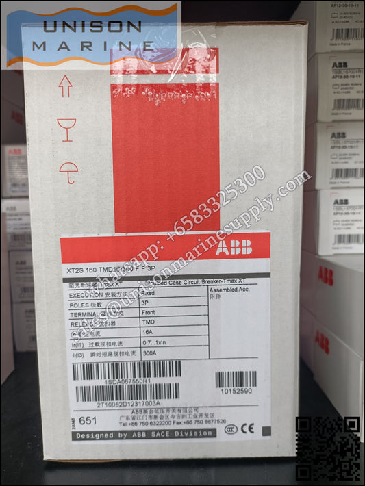 ABB SACE Tmax XT Circuit Breakers: XT2S 160 TMD 16-300 3p F F,1SDA067550R1