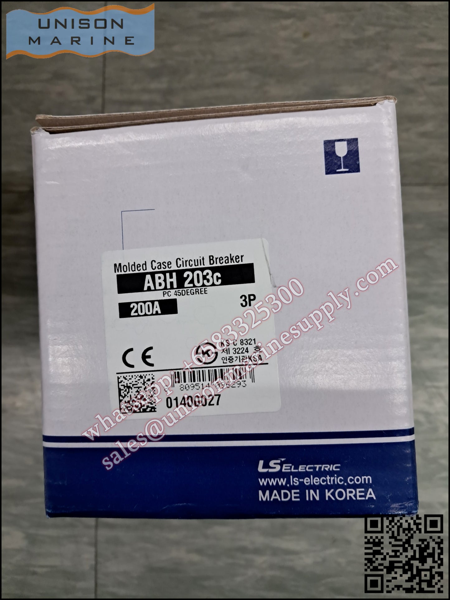 LS Metasol marine circuit breaker- ABH203C 3P 200A Fixed / Plug-in Type