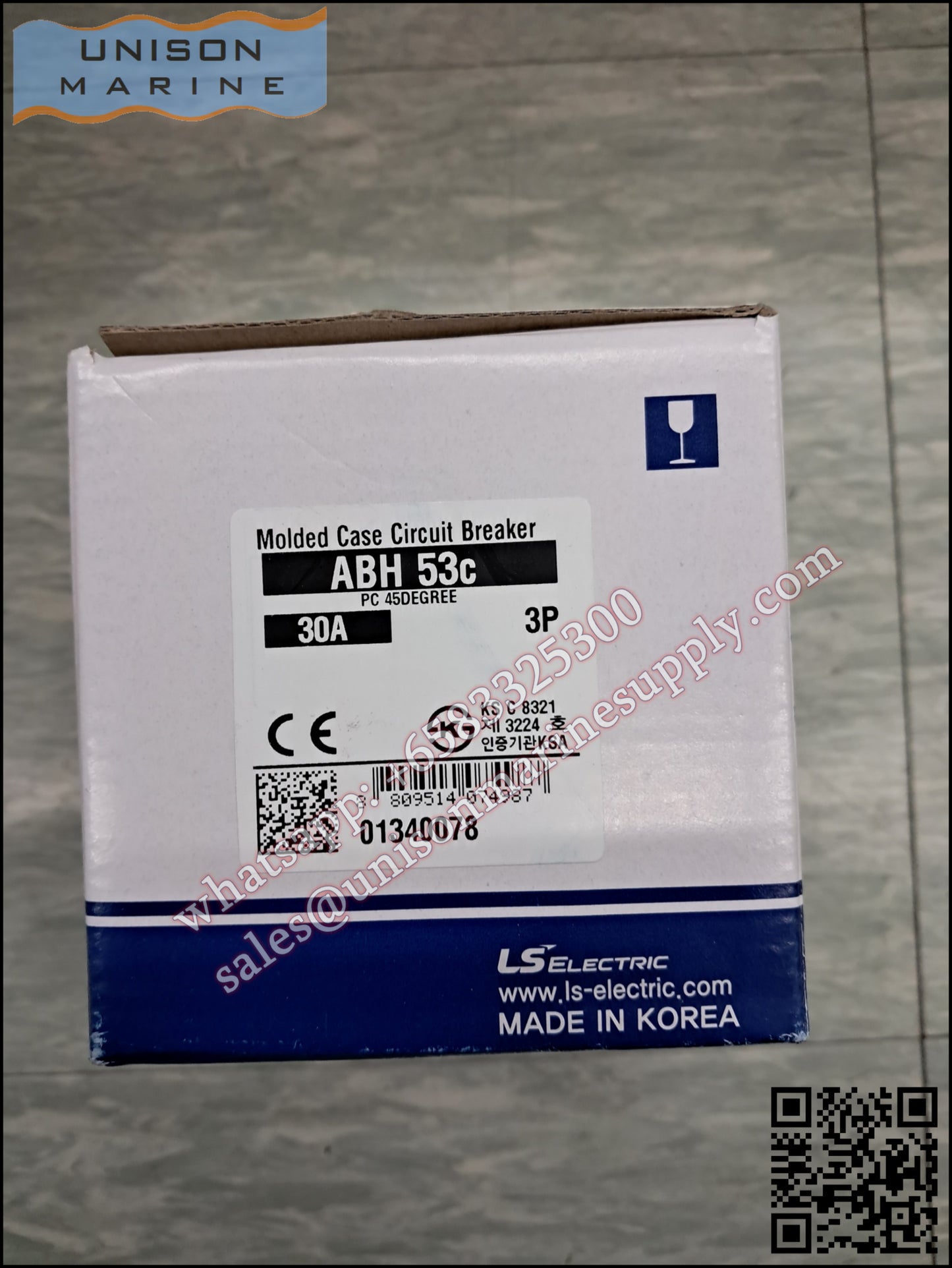 LS Metasol marine circuit breaker- ABH53C 3P 30A Fixed / Plug-in Type