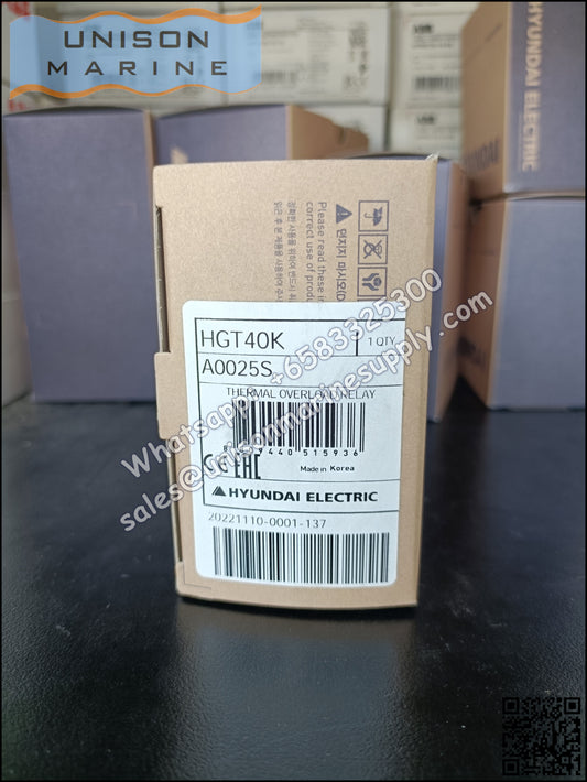 Hyundai Marine Thermal Overload Relay (TOR): HGT40K A0025S