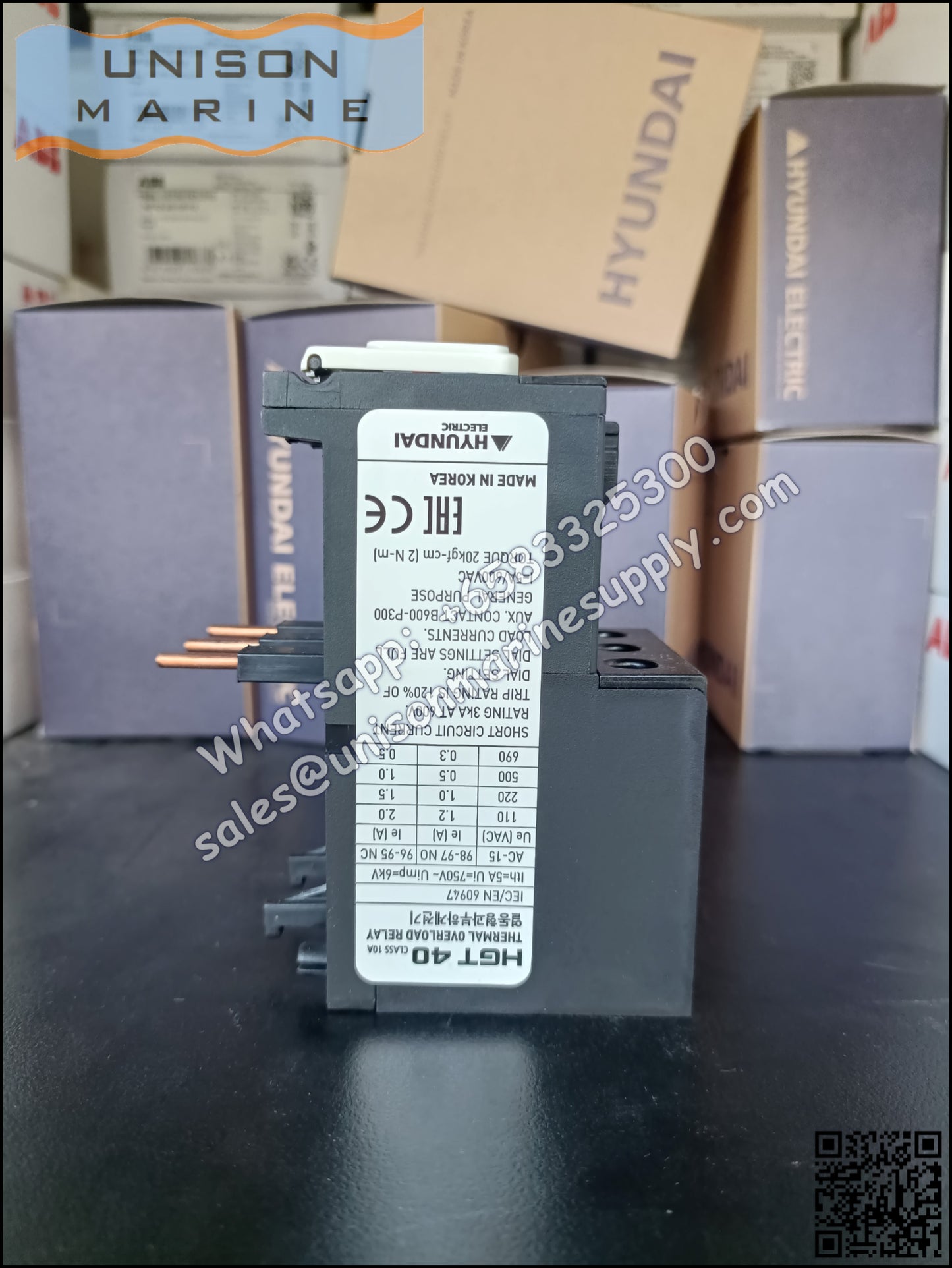 Hyundai Marine Thermal Overload Relay (TOR): HGT40K A0025S