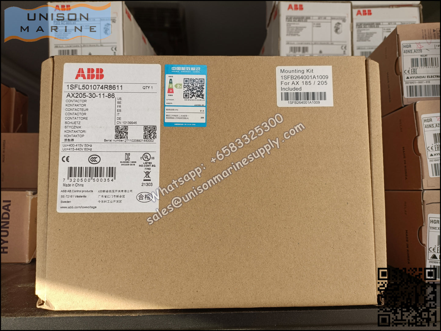 ABB Magnetic Contactors AX Series : AX205-30-11