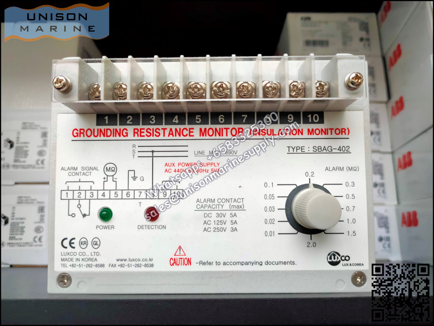 Westronics (LUXCO) Marine insulation resistance monitor : SBAG-402