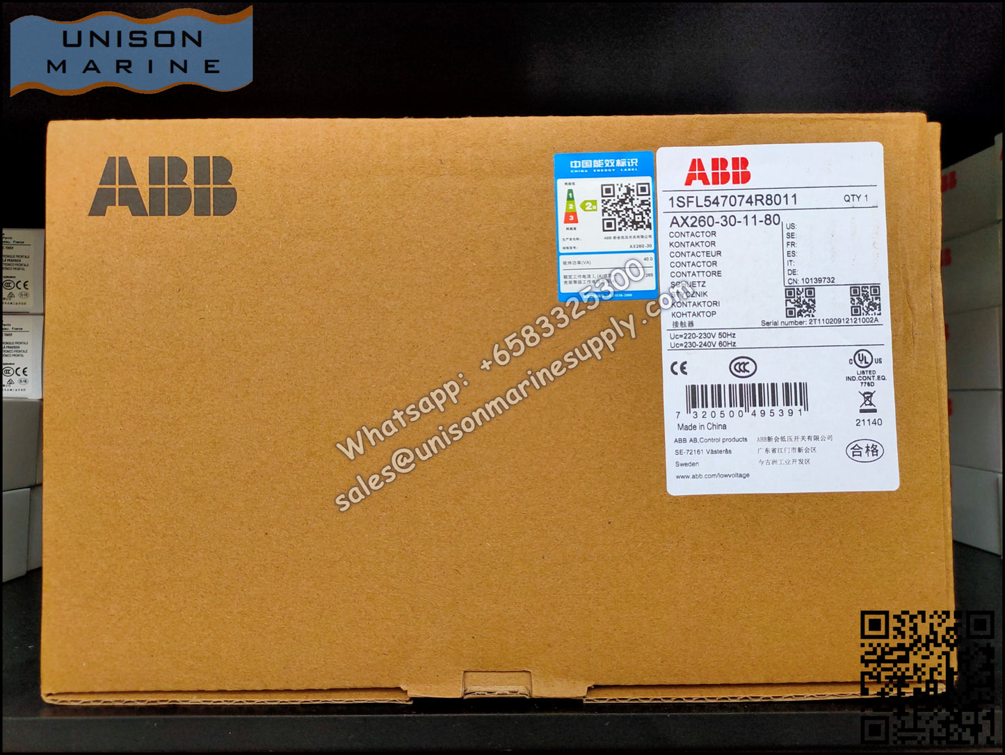 ABB Magnetic Contactors AX Series : AX260-30-11