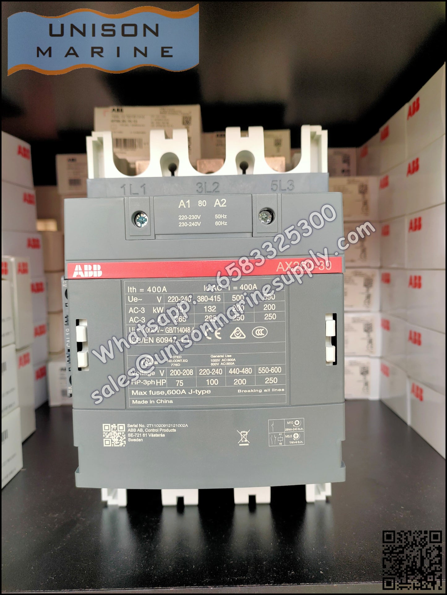 ABB Magnetic Contactors AX Series : AX260-30-11